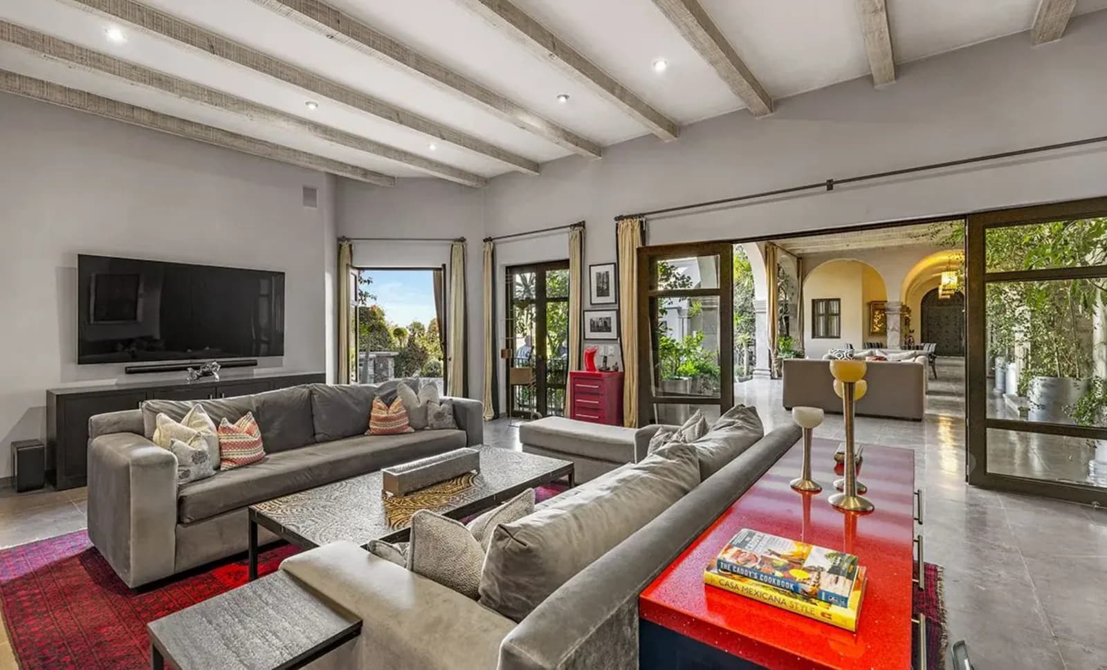 A bright, modern living room interior in a San Miguel de Allende home