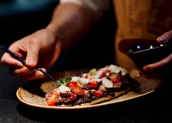 A plated dish from a San Miguel de Allende restaurant
